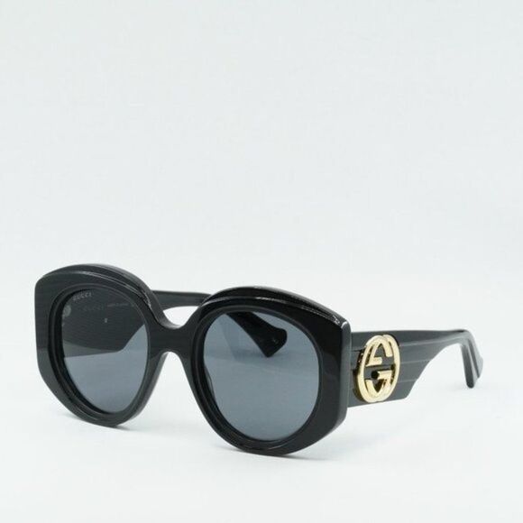 NEW GUCCI GG1308S 001 BLACK GREY SUNGLASSES - Picture 3 of 12
